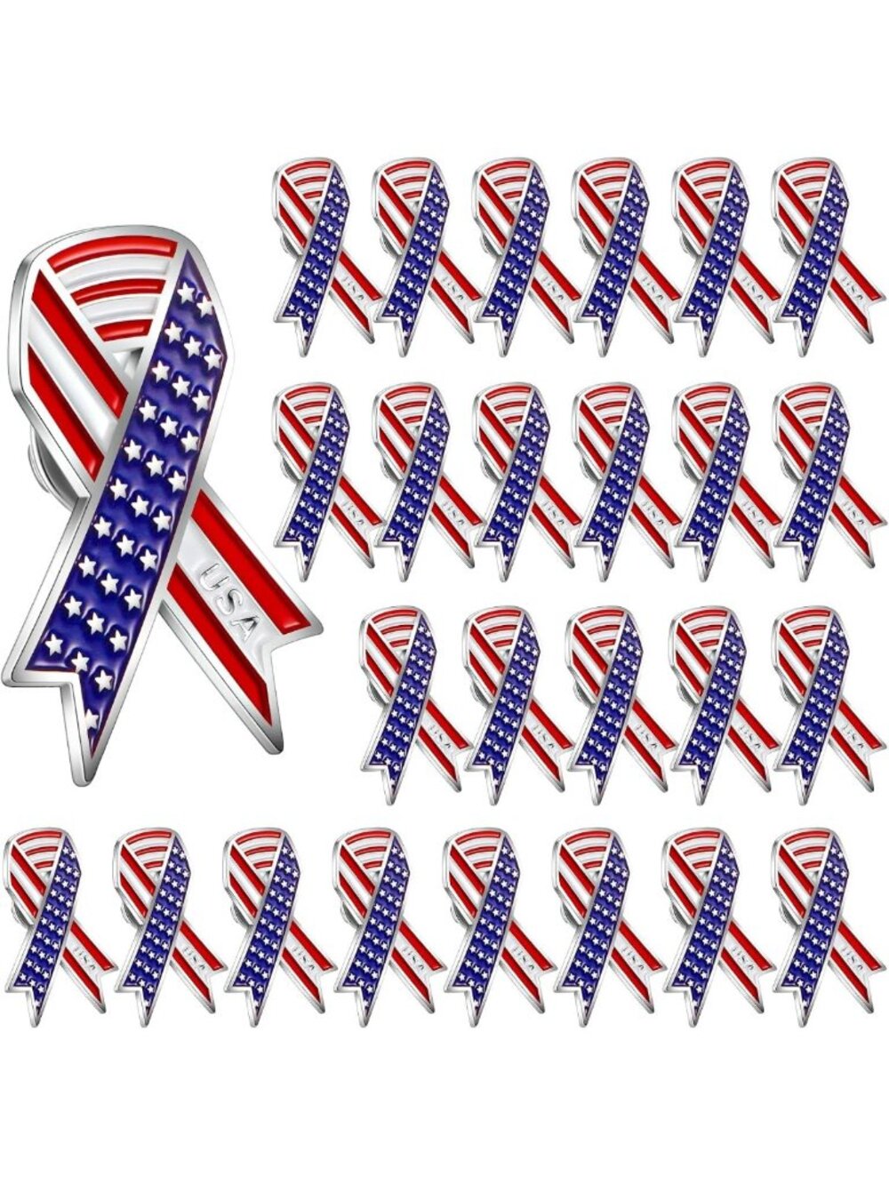 Patriotic American Flag Lapel Pins Set - 250th Anniversary Memorial Day Gifts
